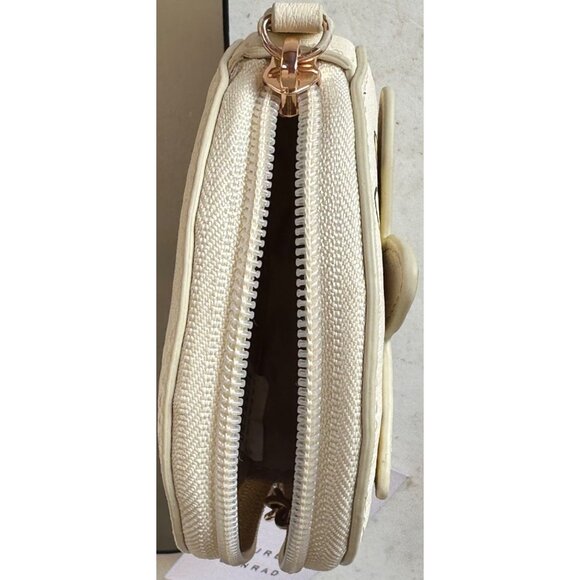 LC Lauren Conrad Leather Contemporary Sunflower Coin Pouch w/Gold Keychain-NWT - Picture 4 of 11